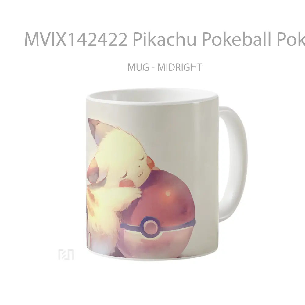 Mug Pikachu Pokeball Pokemon Gelas Keramik Unik - All-side / Desain