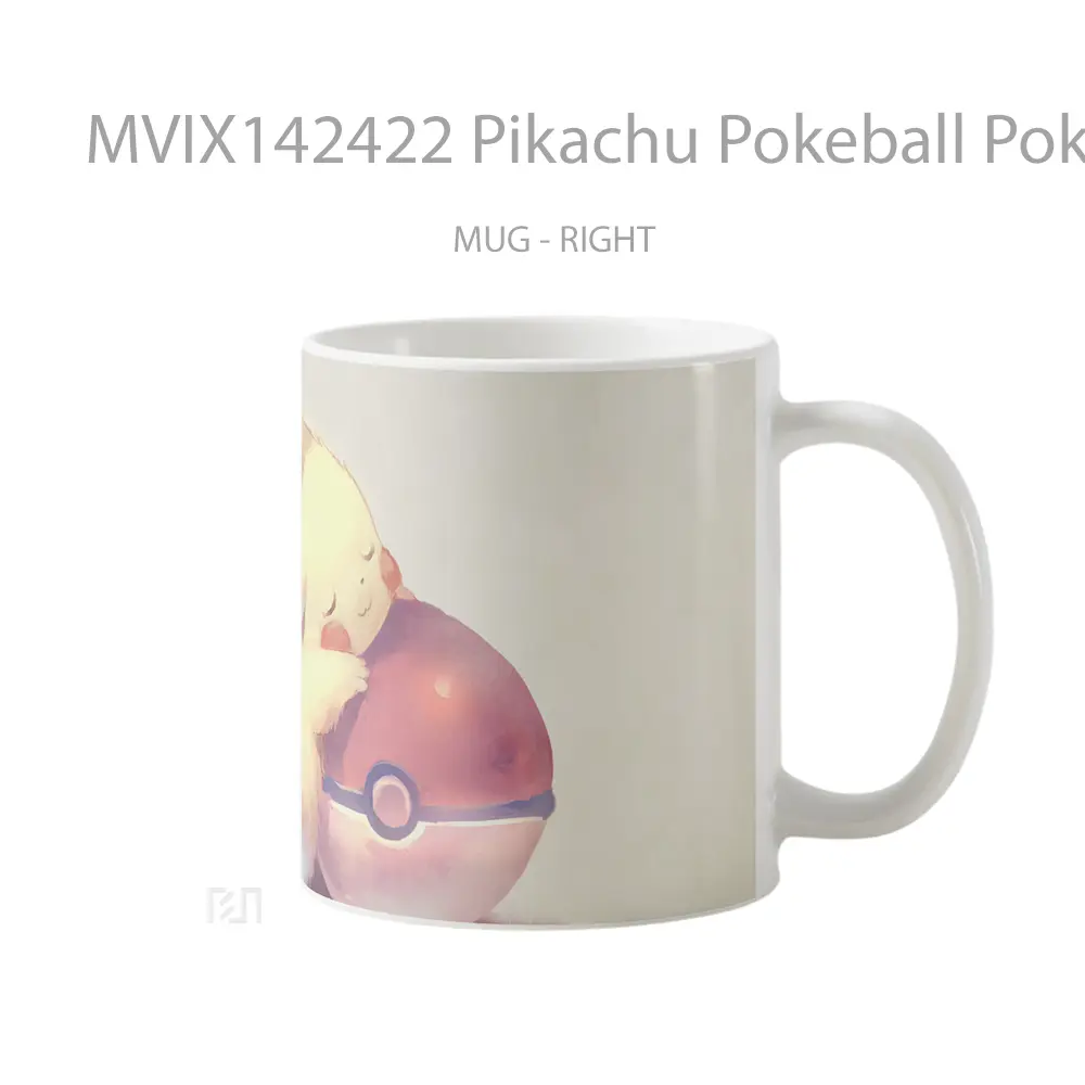 Mug Pikachu Pokeball Pokemon Gelas Keramik Unik - All-side / Desain