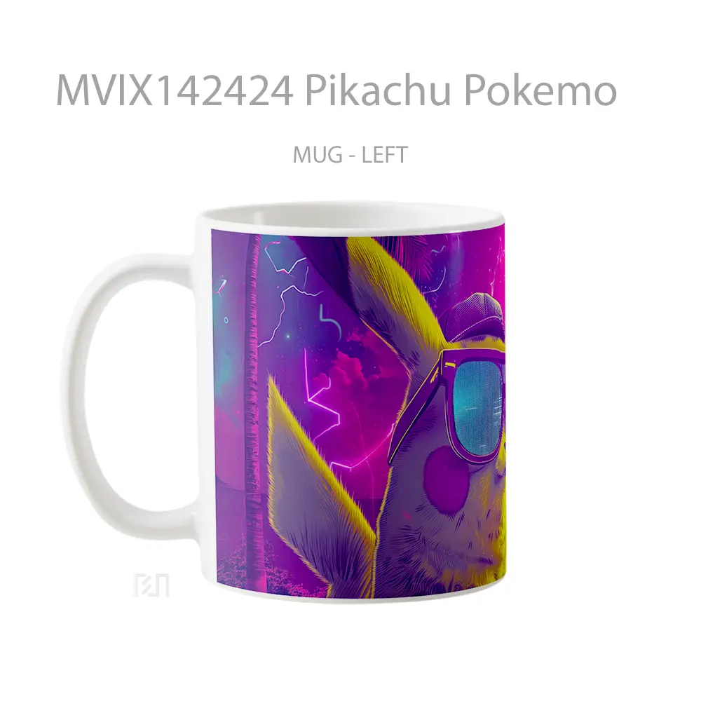 Mug Pikachu Pokemo Gelas Keramik Unik - All-side / Desain