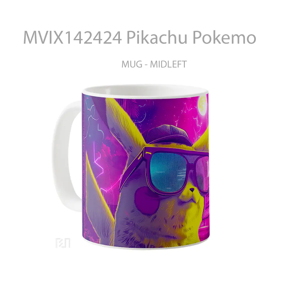 Mug Pikachu Pokemo Gelas Keramik Unik - All-side / Desain