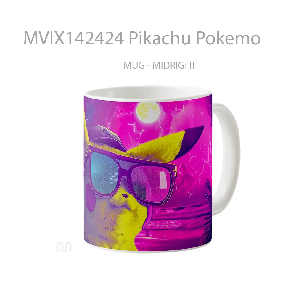 Mug Pikachu Pokemo Gelas Keramik Unik - All-side / Desain