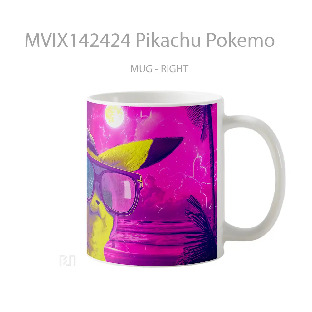 Mug Pikachu Pokemo Gelas Keramik Unik - All-side / Desain
