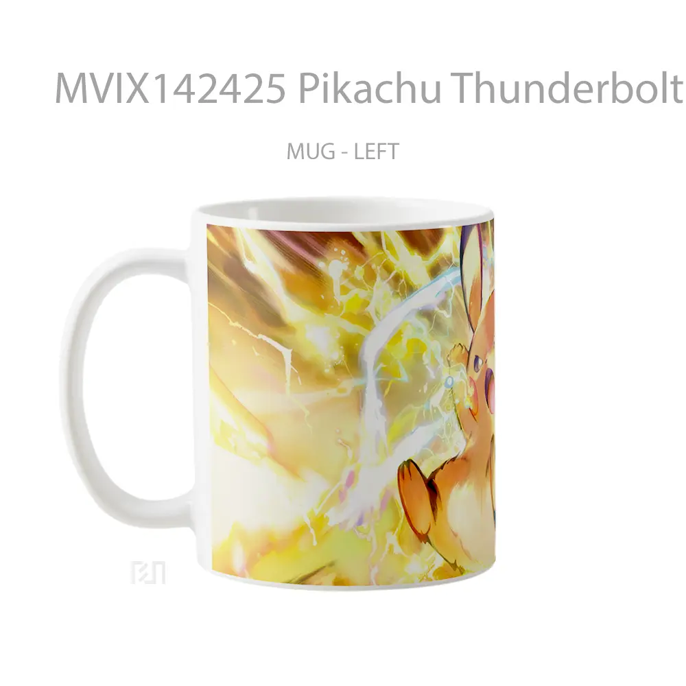 Mug Pikachu Thunderbolt Pokemon Gelas Keramik Unik - All-side / Desain