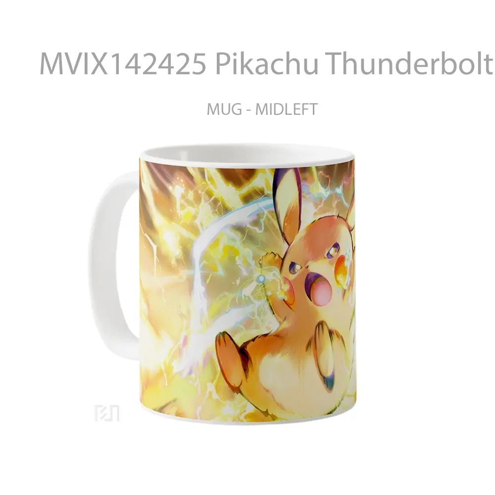 Mug Pikachu Thunderbolt Pokemon Gelas Keramik Unik - All-side / Desain