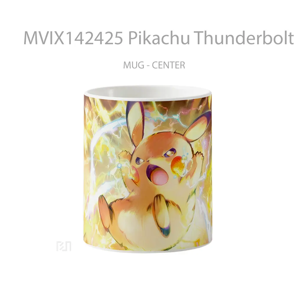 Mug Pikachu Thunderbolt Pokemon Gelas Keramik Unik