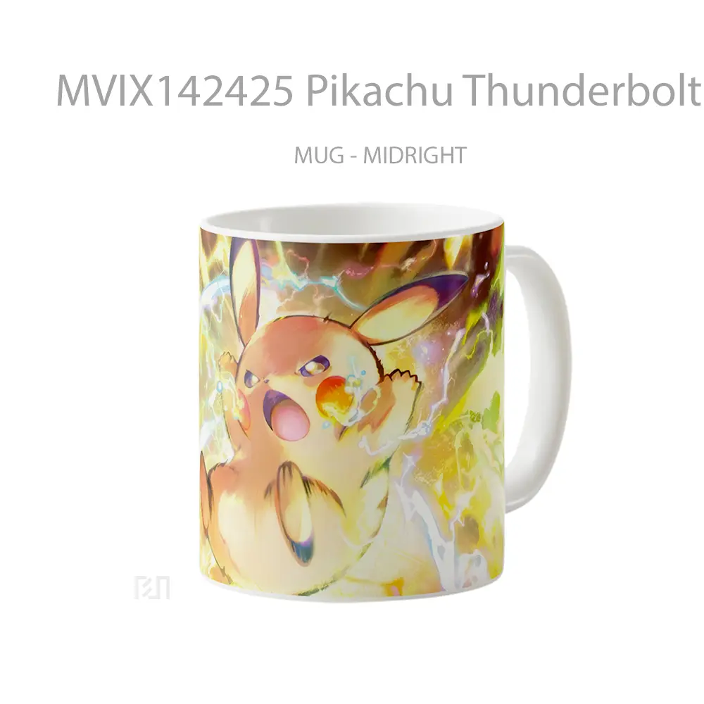 Mug Pikachu Thunderbolt Pokemon Gelas Keramik Unik - All-side / Desain