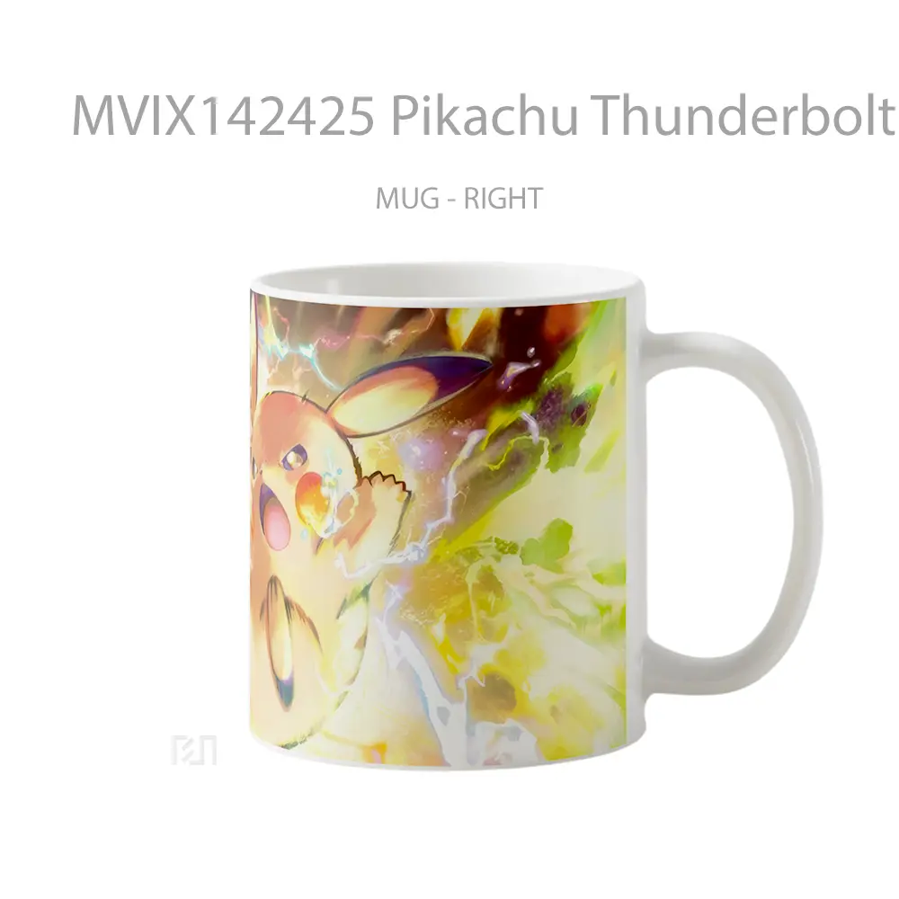 Mug Pikachu Thunderbolt Pokemon Gelas Keramik Unik - All-side / Desain