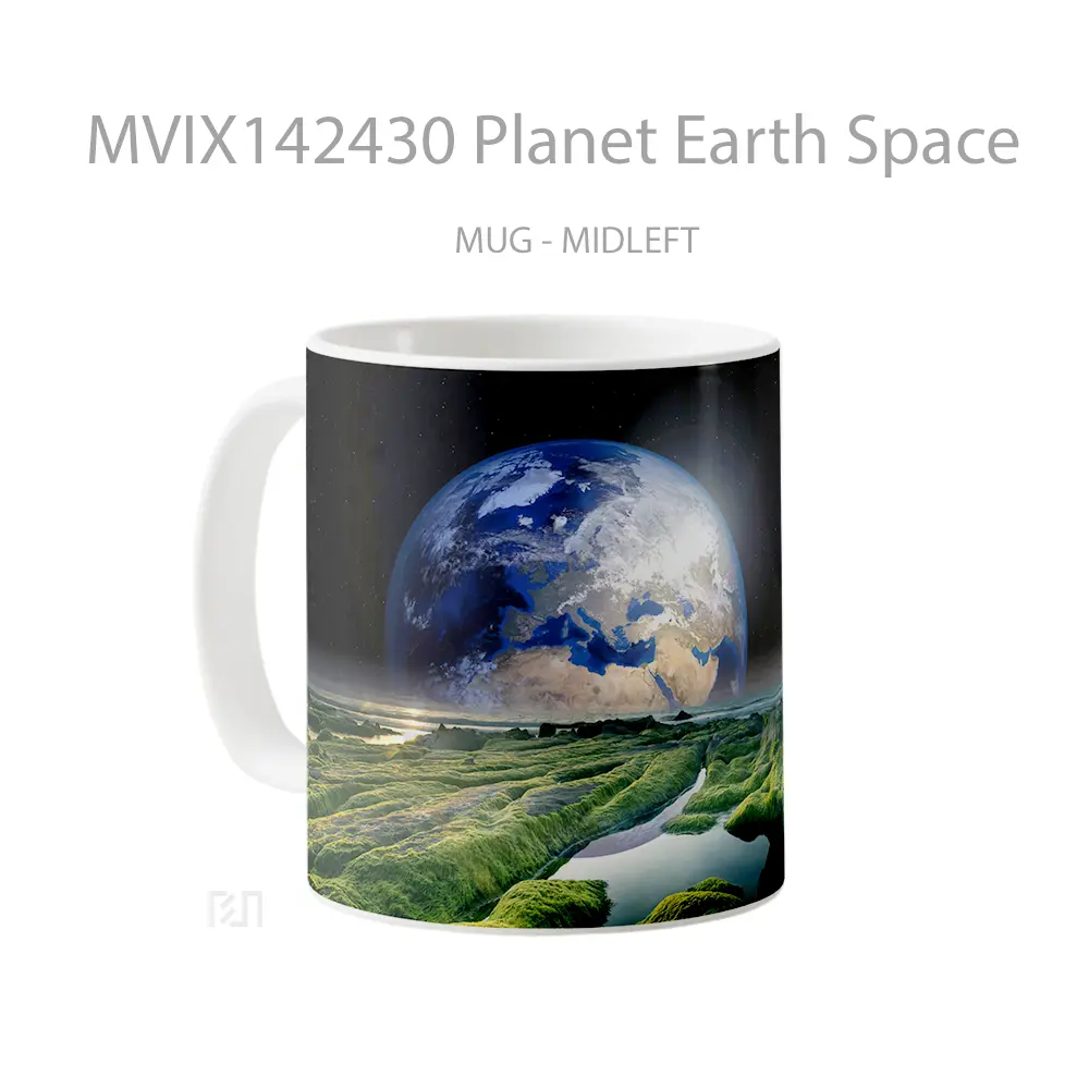 Mug Planet Earth Space Gelas Keramik Unik - All-side / Desain