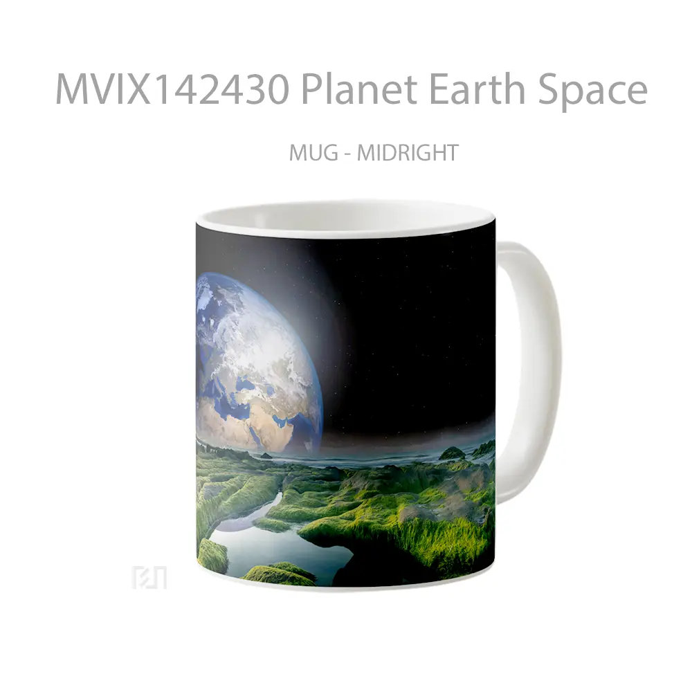 Mug Planet Earth Space Gelas Keramik Unik - All-side / Desain