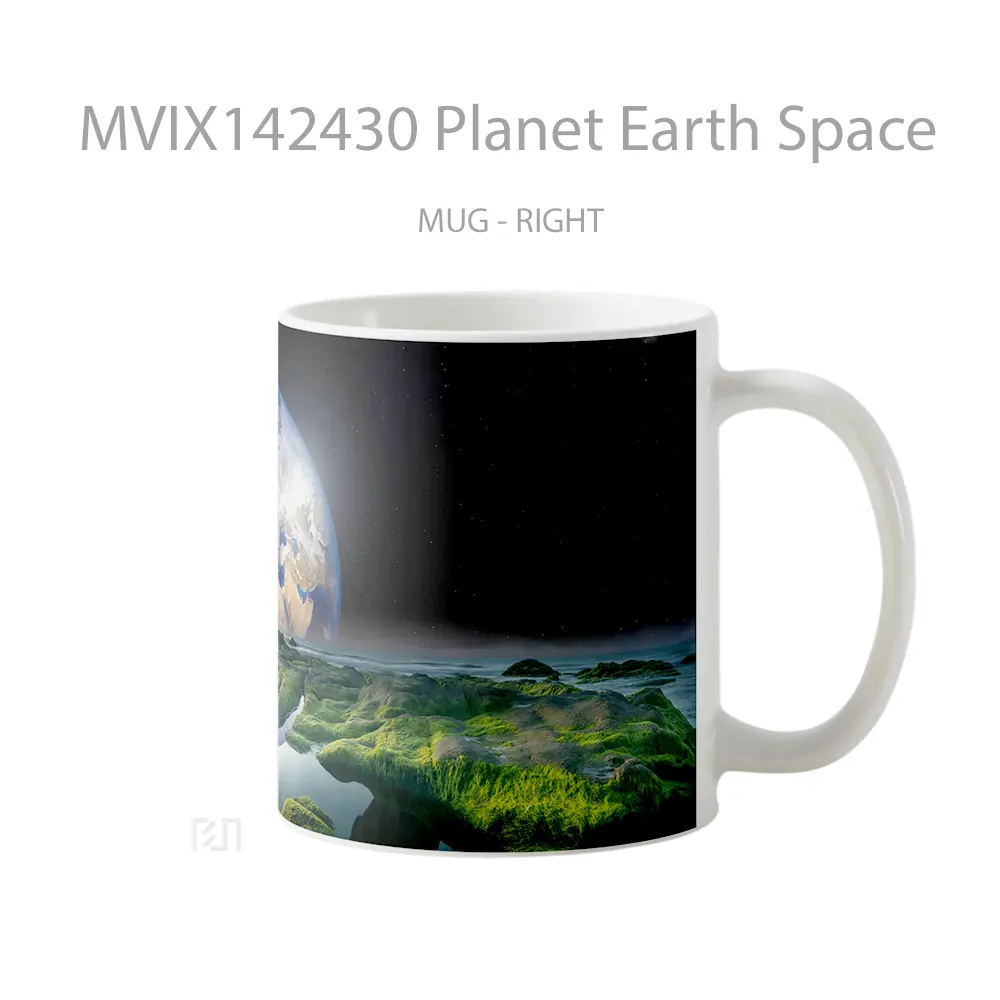 Mug Planet Earth Space Gelas Keramik Unik - All-side / Desain
