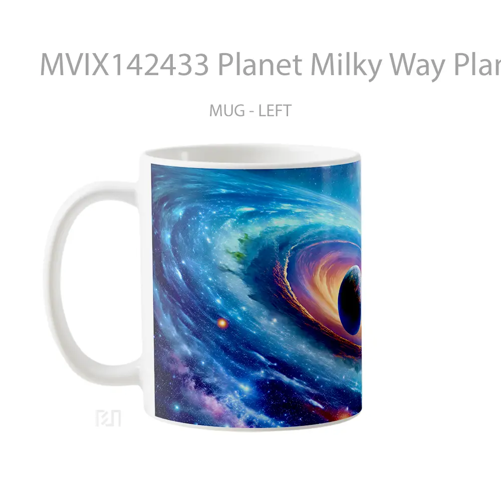 Mug Planet Milky Way Planet Gelas Keramik Unik - All-side / Desain