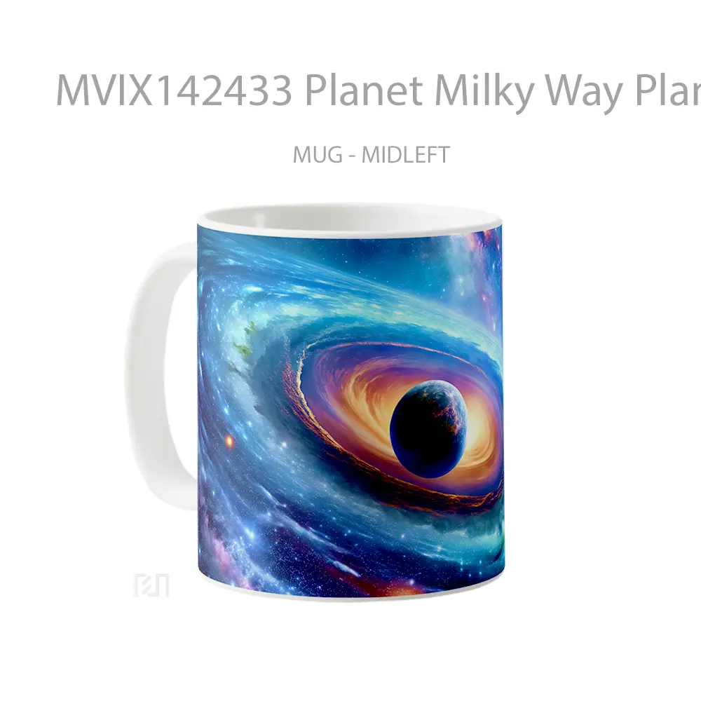 Mug Planet Milky Way Planet Gelas Keramik Unik - All-side / Desain