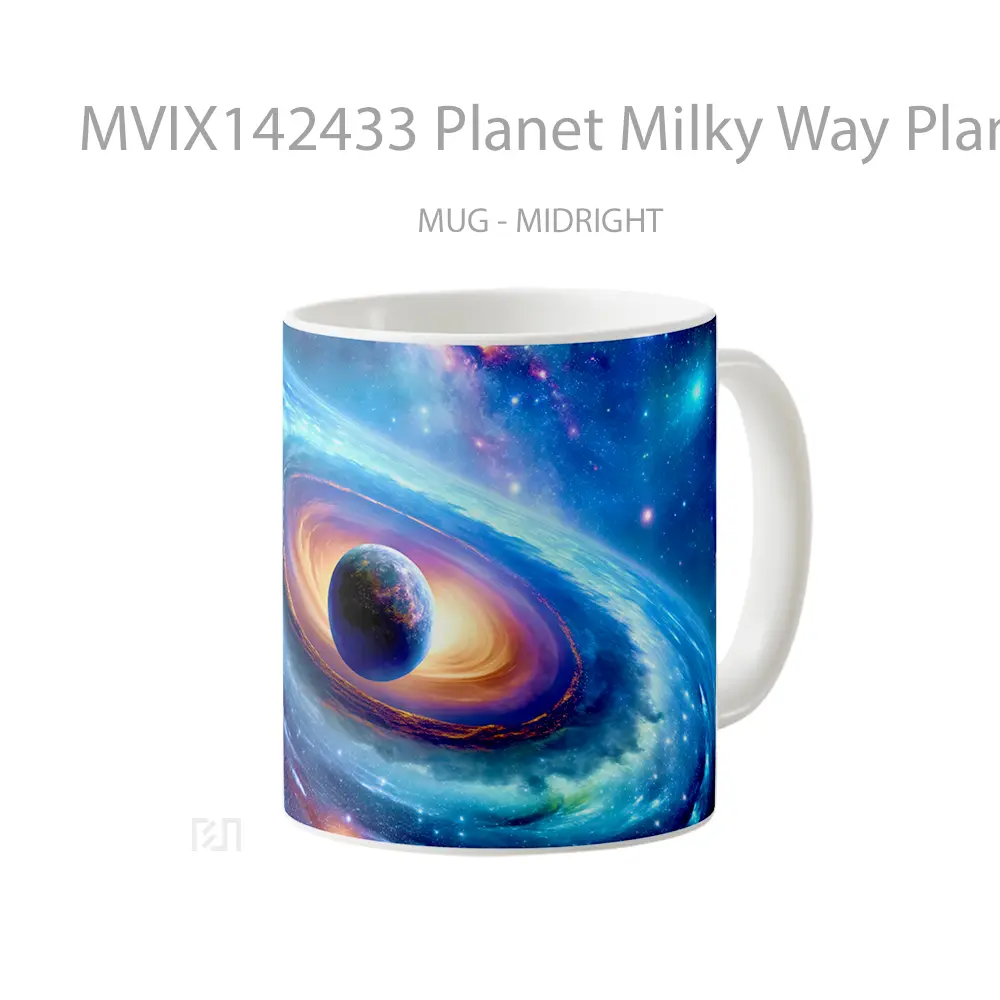 Mug Planet Milky Way Planet Gelas Keramik Unik - All-side / Desain