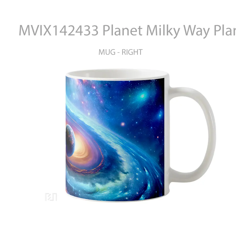 Mug Planet Milky Way Planet Gelas Keramik Unik - All-side / Desain