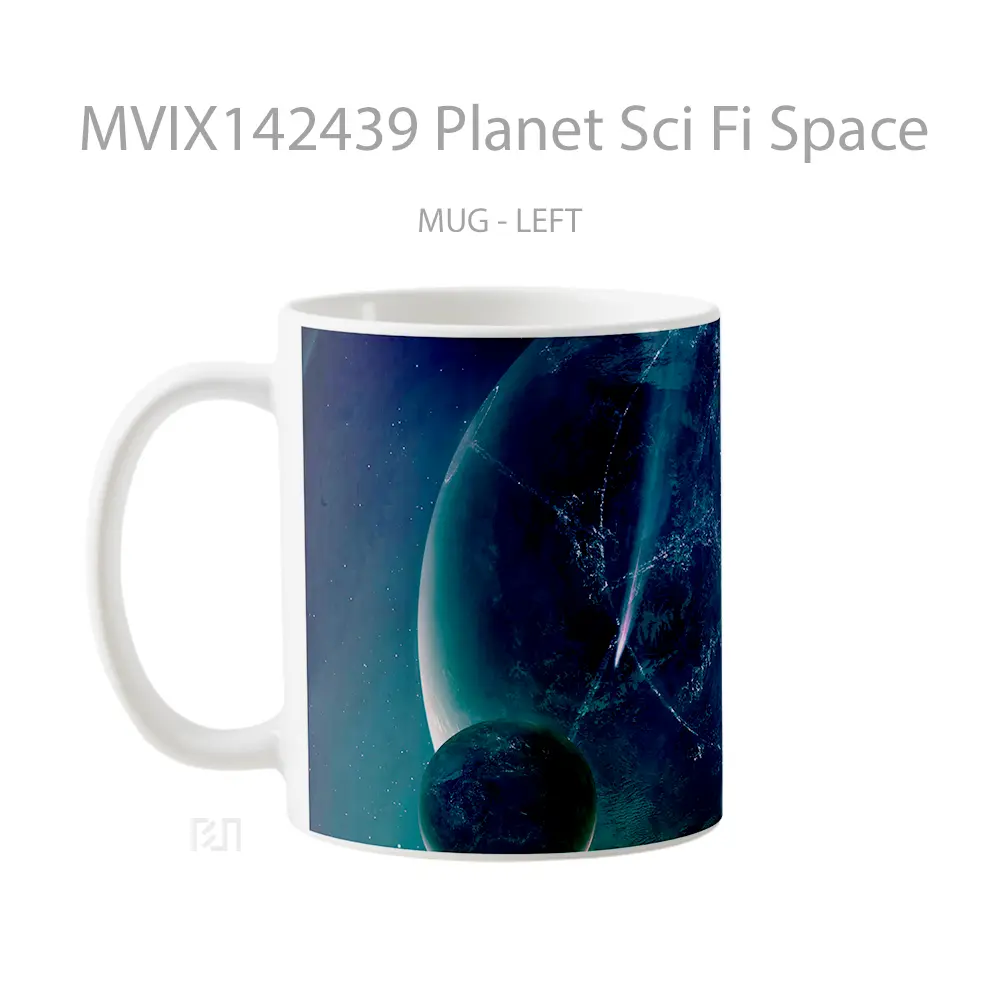 Mug Planet Sci Fi Space Gelas Keramik Unik - All-side / Desain