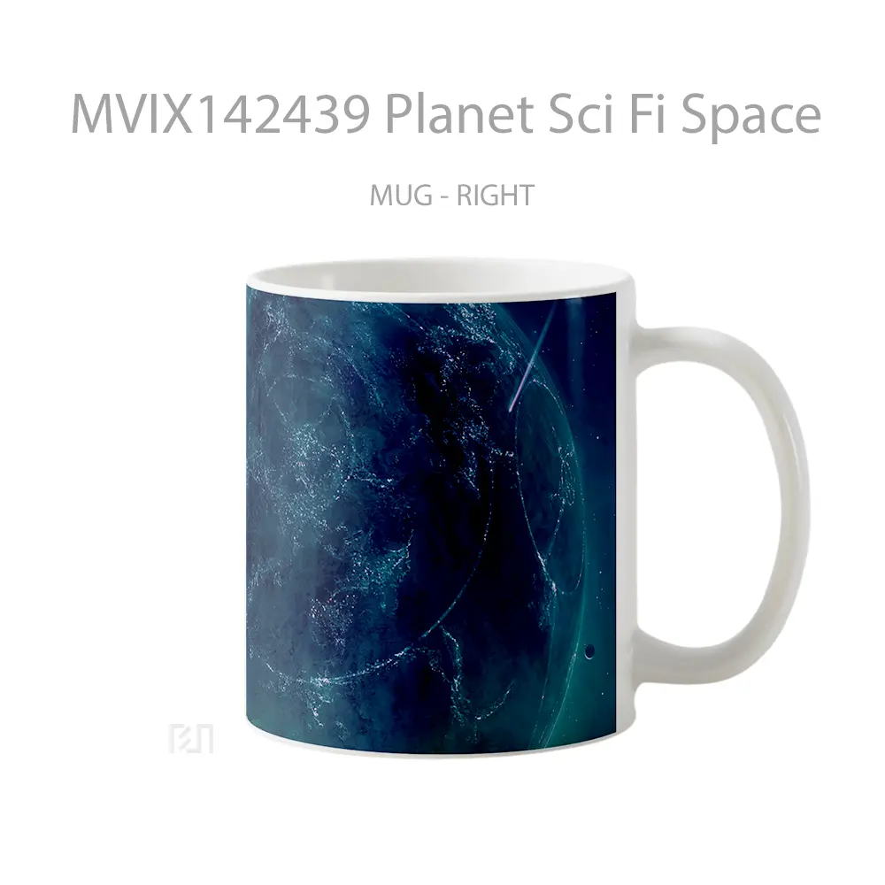 Mug Planet Sci Fi Space Gelas Keramik Unik - All-side / Desain