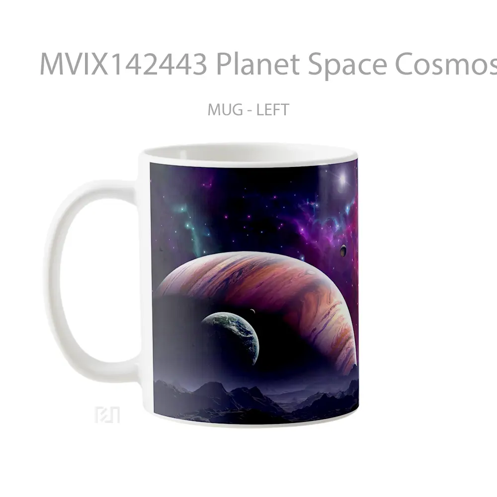 Mug Planet Space Cosmos Stars Gelas Keramik Unik - All-side / Desain