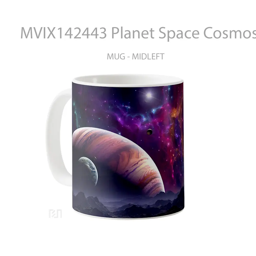 Mug Planet Space Cosmos Stars Gelas Keramik Unik - All-side / Desain