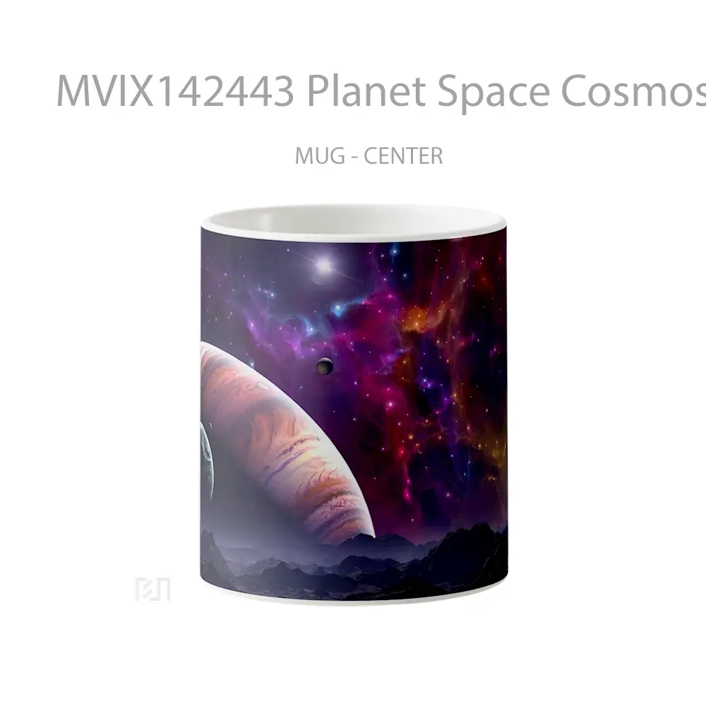 Mug Planet Space Cosmos Stars Gelas Keramik Unik
