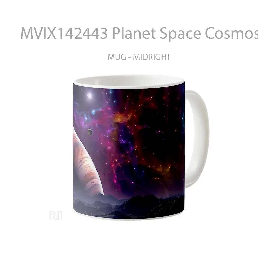 Mug Planet Space Cosmos Stars Gelas Keramik Unik - All-side / Desain