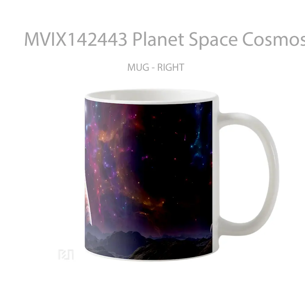 Mug Planet Space Cosmos Stars Gelas Keramik Unik - All-side / Desain
