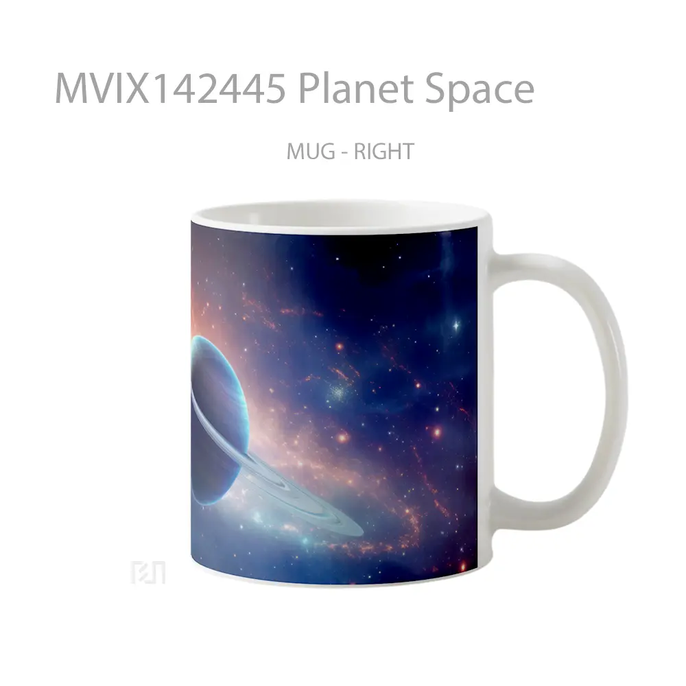 Mug Planet Space Gelas Keramik Unik - All-side / Desain