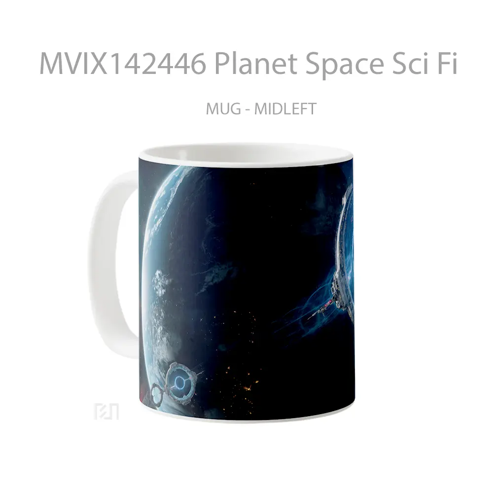 Mug Planet Space Sci Fi Gelas Keramik Unik - All-side / Desain