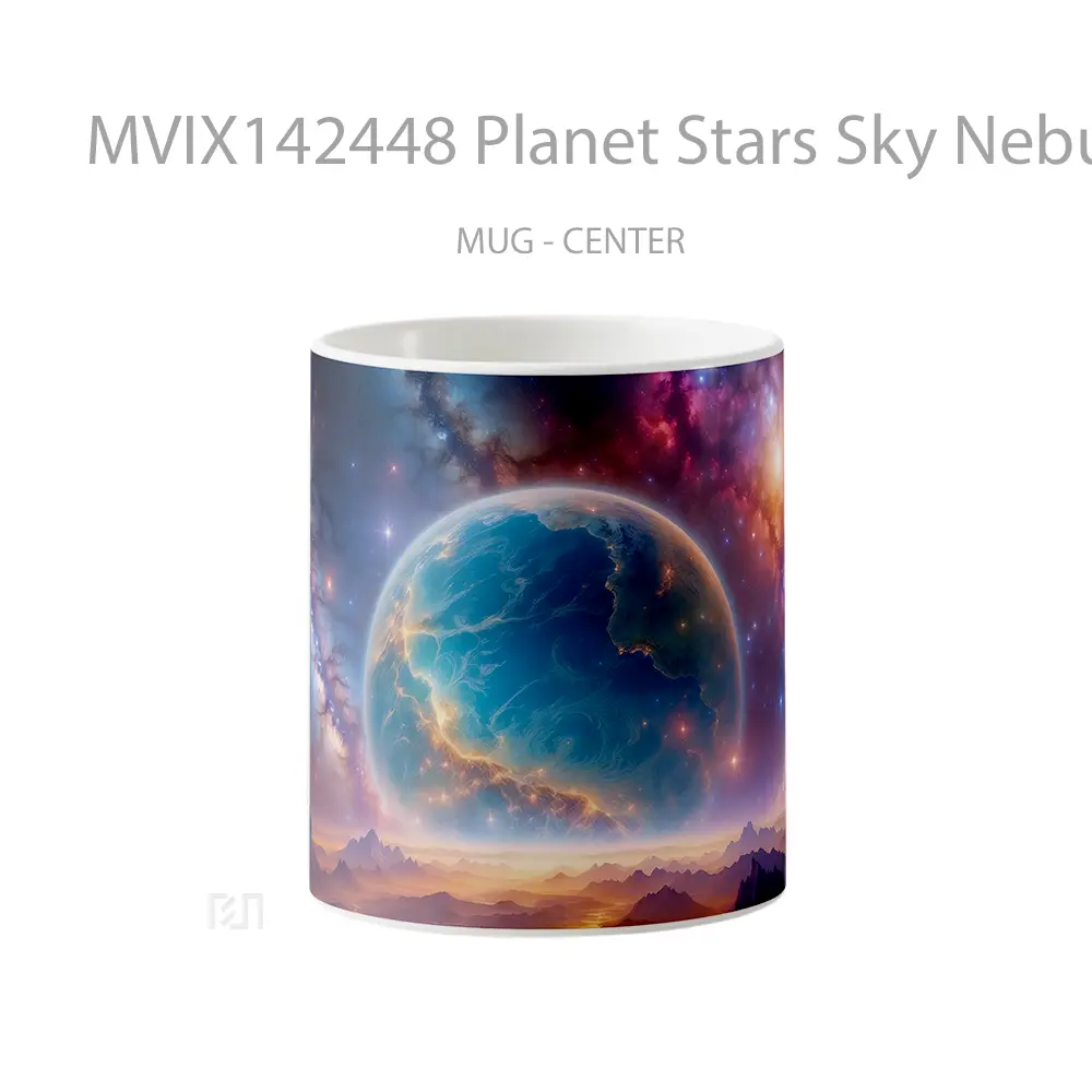 Mug Planet Stars Sky Nebula Space Scenery Gelas Pemandangan Alam