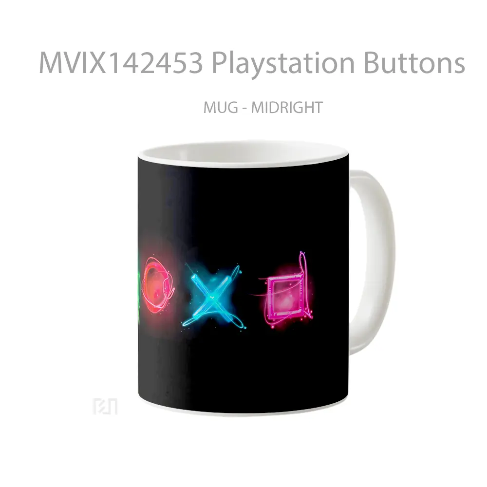 Mug Playstation Buttons Cangkir Gamer - All-side / Desain