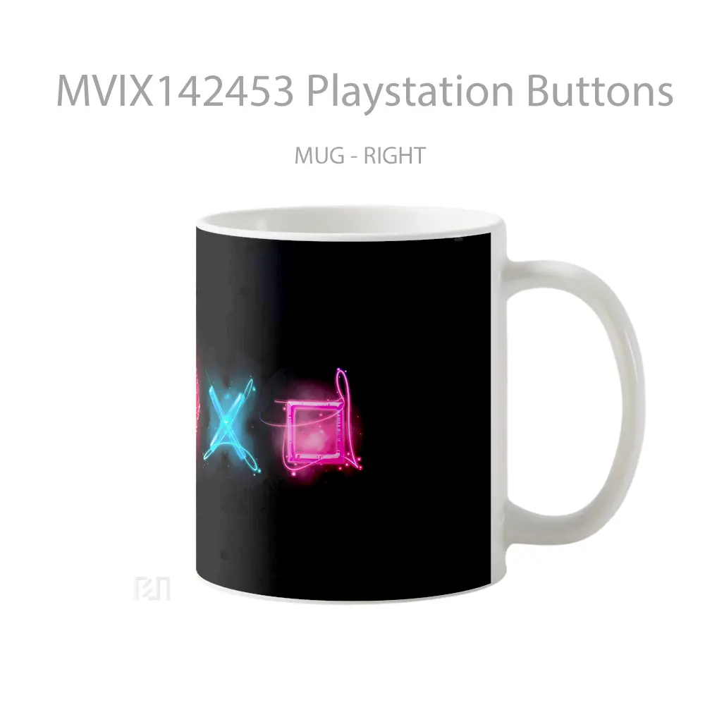 Mug Playstation Buttons Cangkir Gamer - All-side / Desain