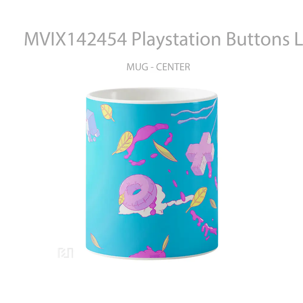 Mug Playstation Buttons Logo Cangkir Gamer