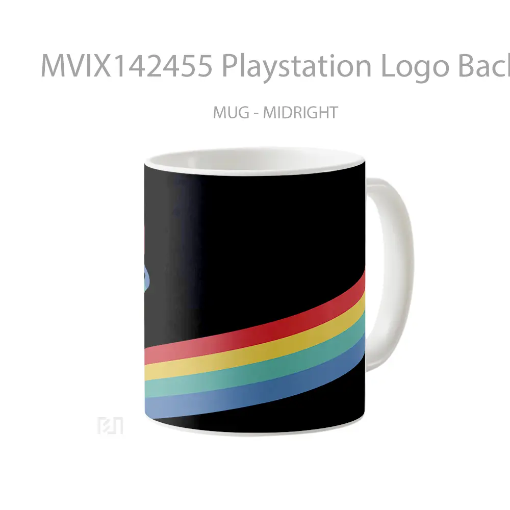 Mug Playstation Logo Background Cangkir Gamer - All-side / Desain