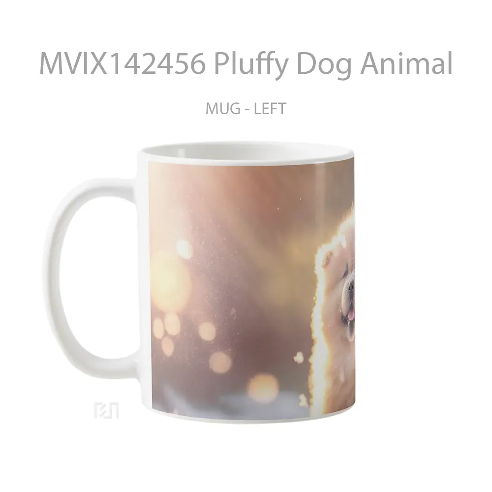 Mug Pluffy Dog Animal Gelas Hewan Lucu - All-side / Desain