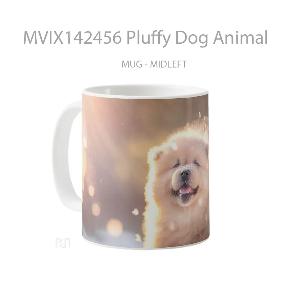 Mug Pluffy Dog Animal Gelas Hewan Lucu - All-side / Desain