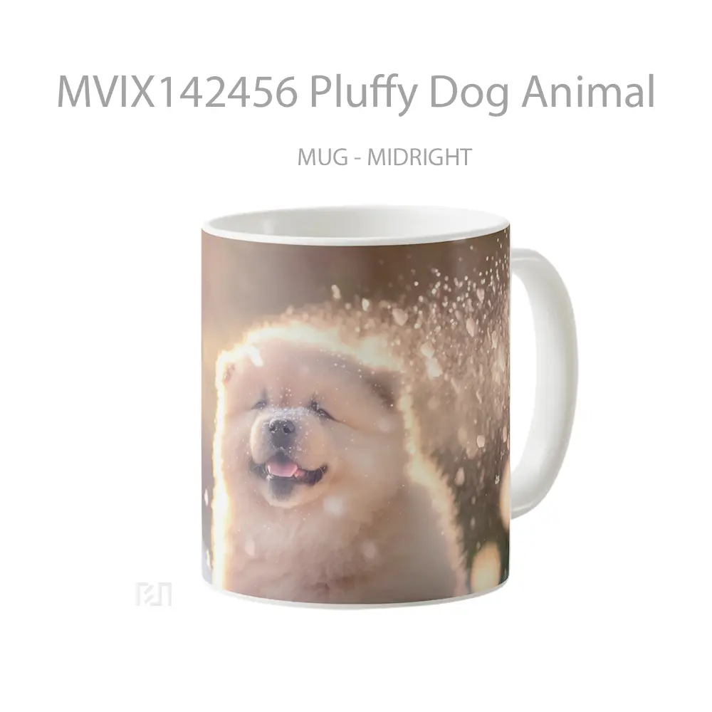 Mug Pluffy Dog Animal Gelas Hewan Lucu - All-side / Desain