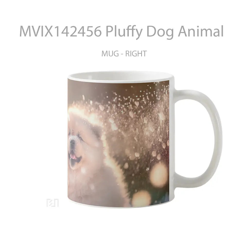 Mug Pluffy Dog Animal Gelas Hewan Lucu - All-side / Desain