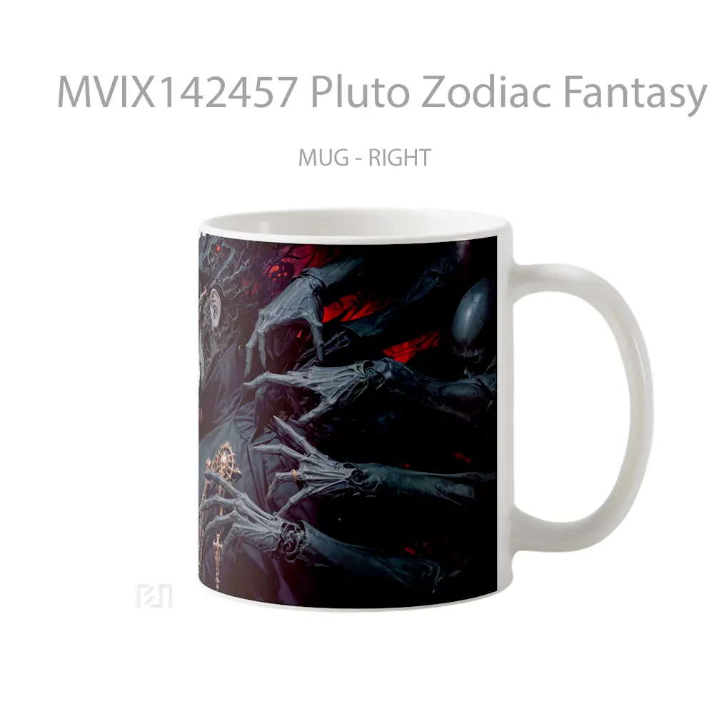 Mug Pluto Zodiac Fantasy Gelas Keramik Unik - All-side / Desain
