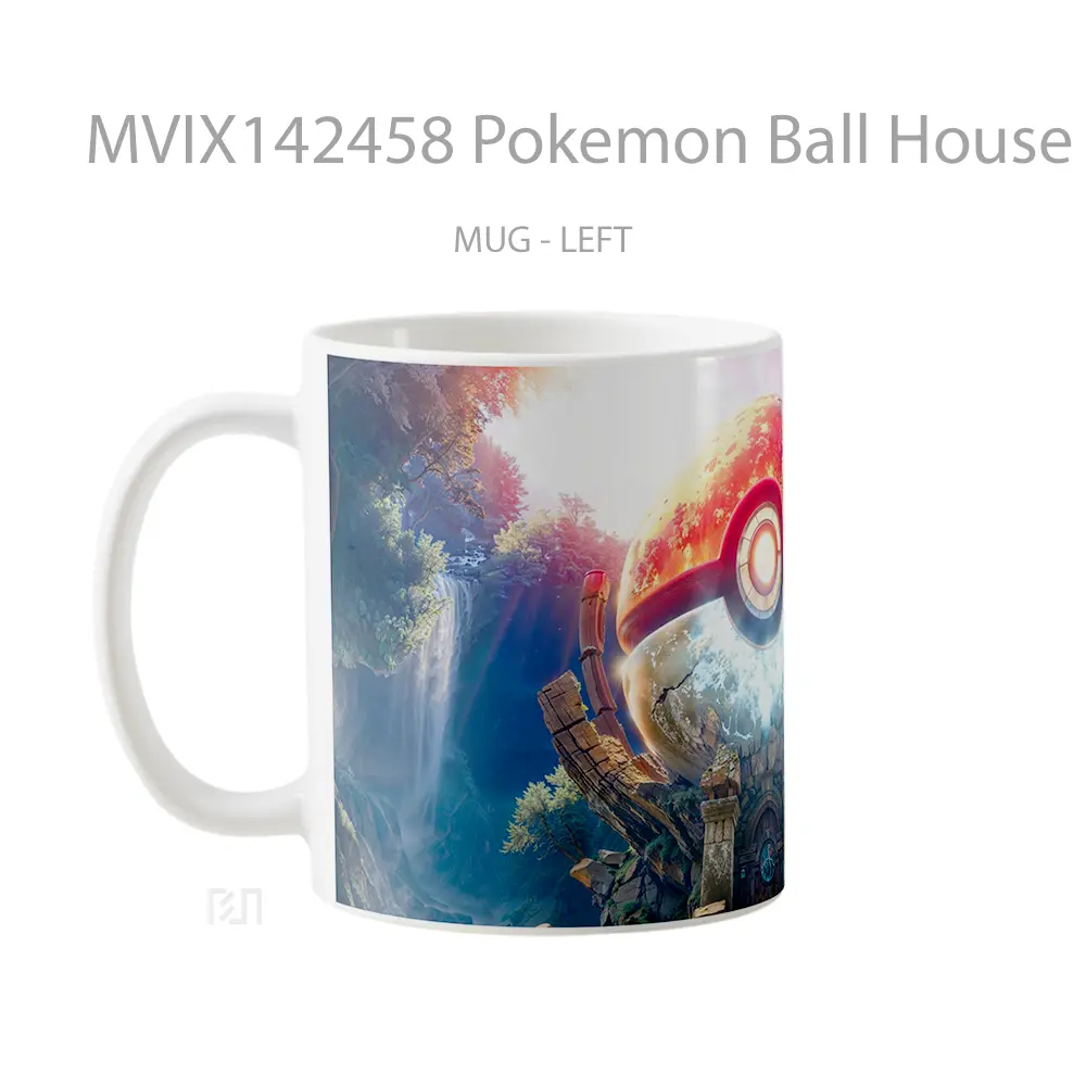Mug Pokemon Ball House Anime Digital Ar Cangkir Anime - All-side / Desain