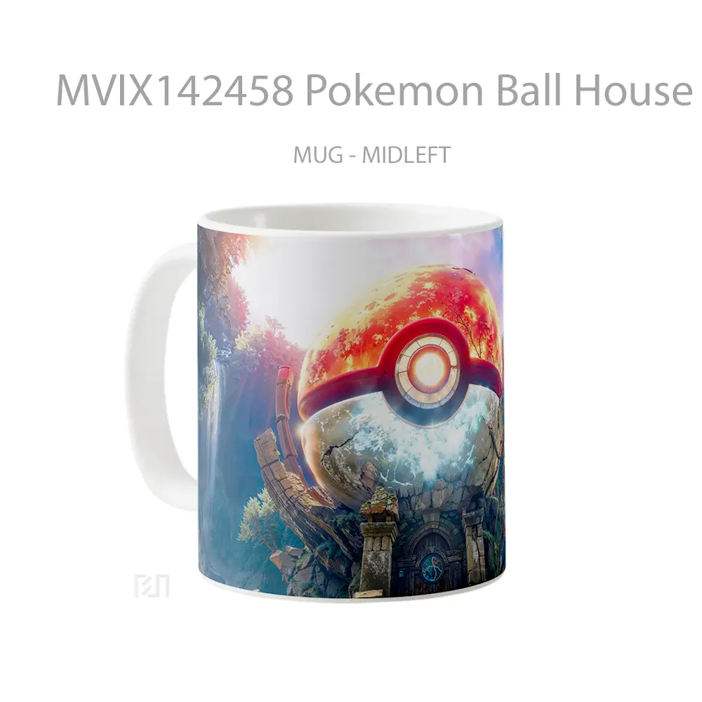 Mug Pokemon Ball House Anime Digital Ar Cangkir Anime - All-side / Desain