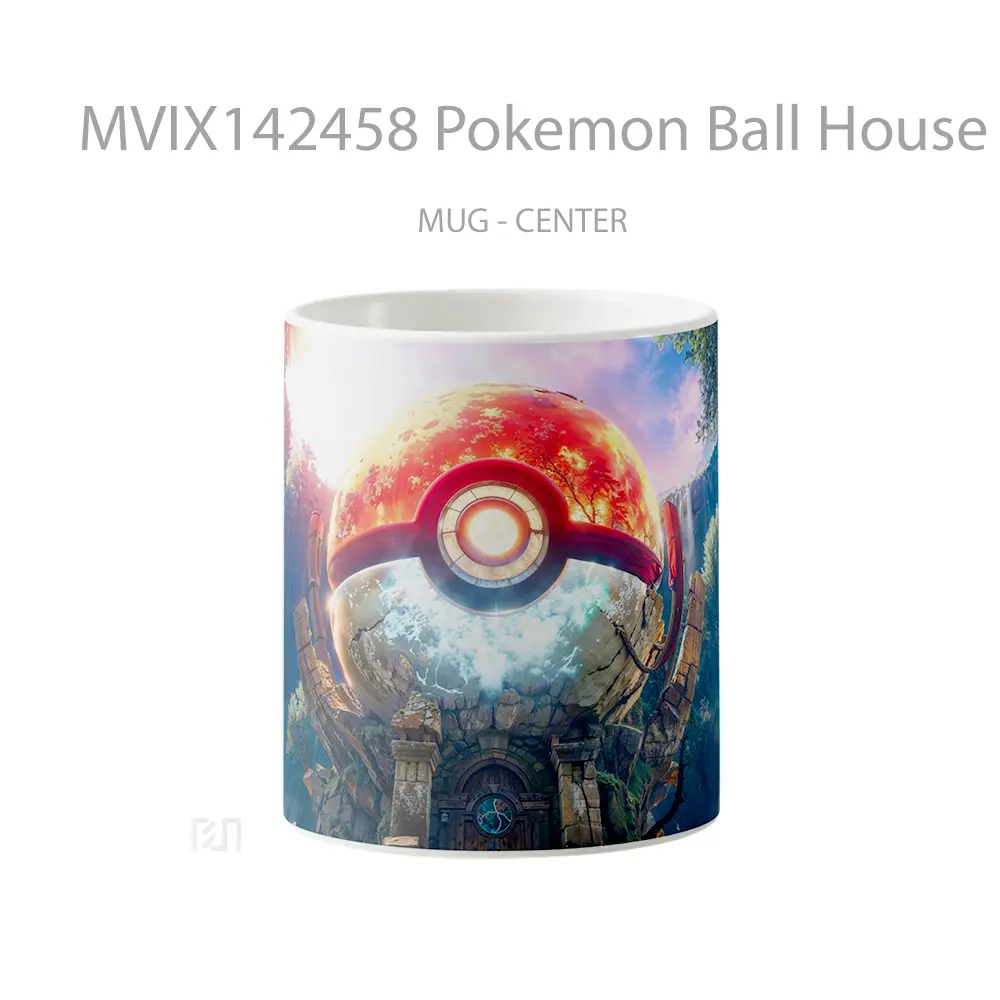 Mug Pokemon Ball House Anime Digital Ar Cangkir Anime