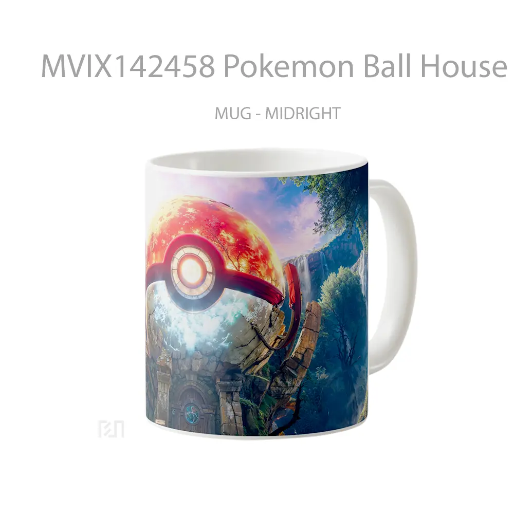Mug Pokemon Ball House Anime Digital Ar Cangkir Anime - All-side / Desain