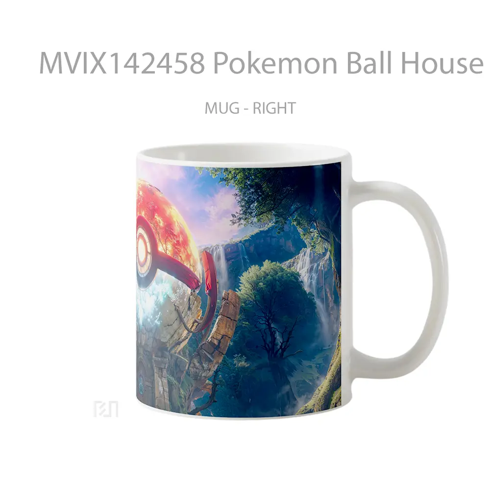 Mug Pokemon Ball House Anime Digital Ar Cangkir Anime - All-side / Desain