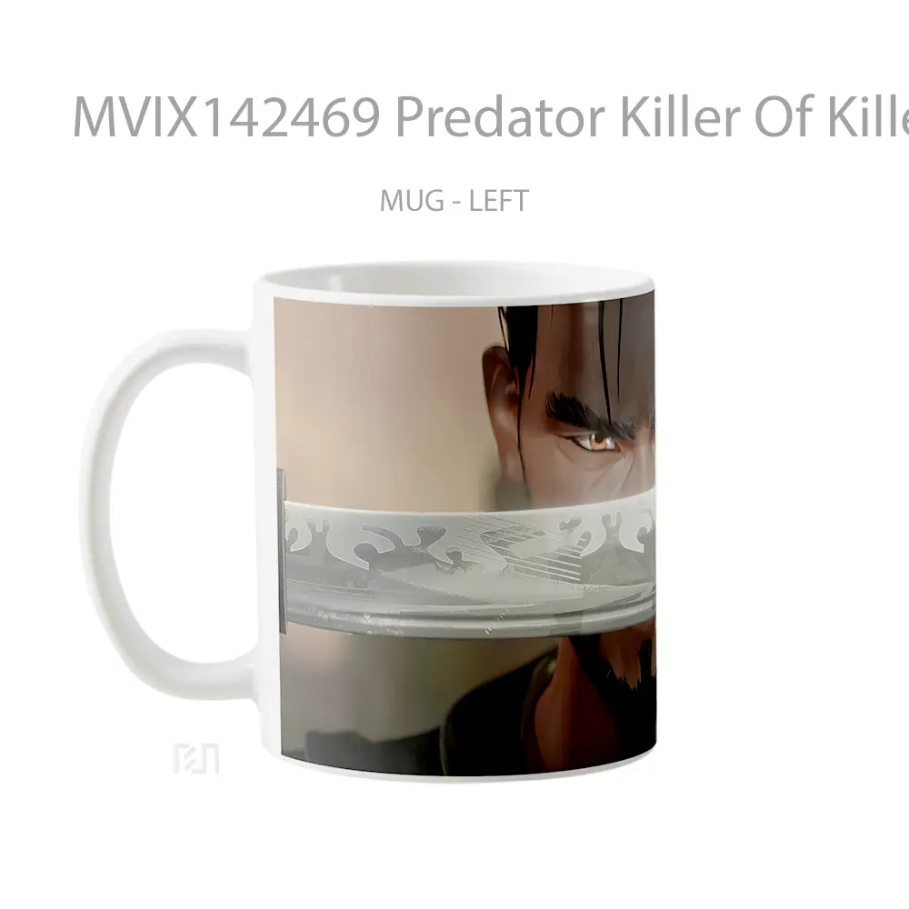 Mug Predator Killer Of Killers Samurai Katana Gelas Keramik Unik - All-side / Desain