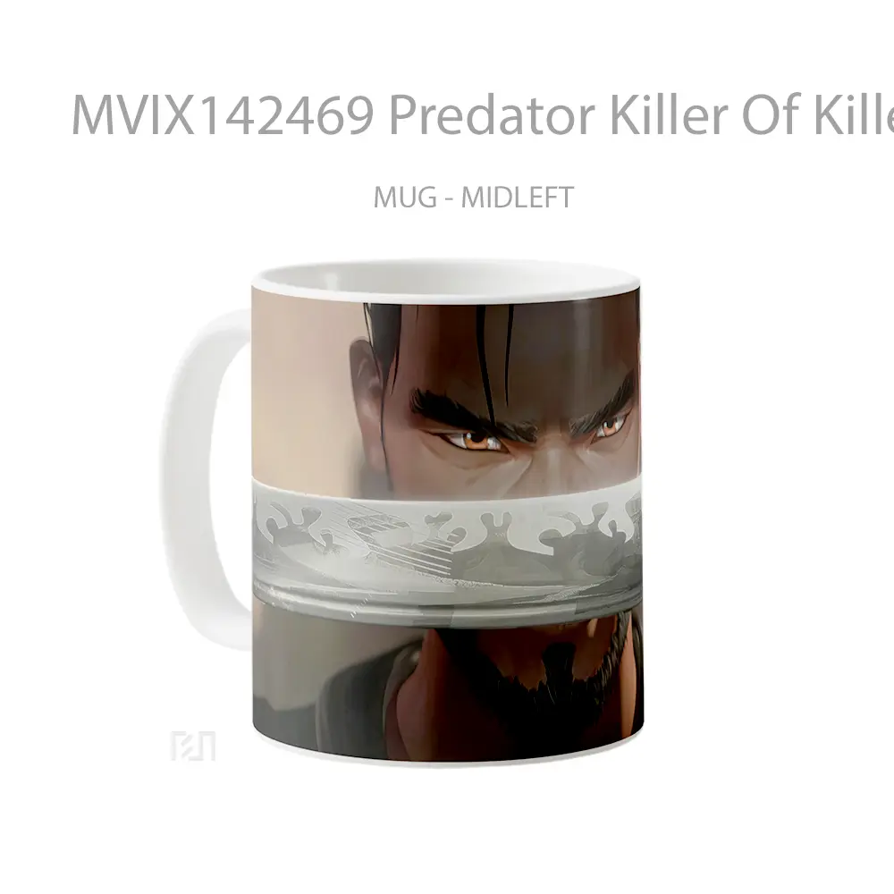 Mug Predator Killer Of Killers Samurai Katana Gelas Keramik Unik - All-side / Desain