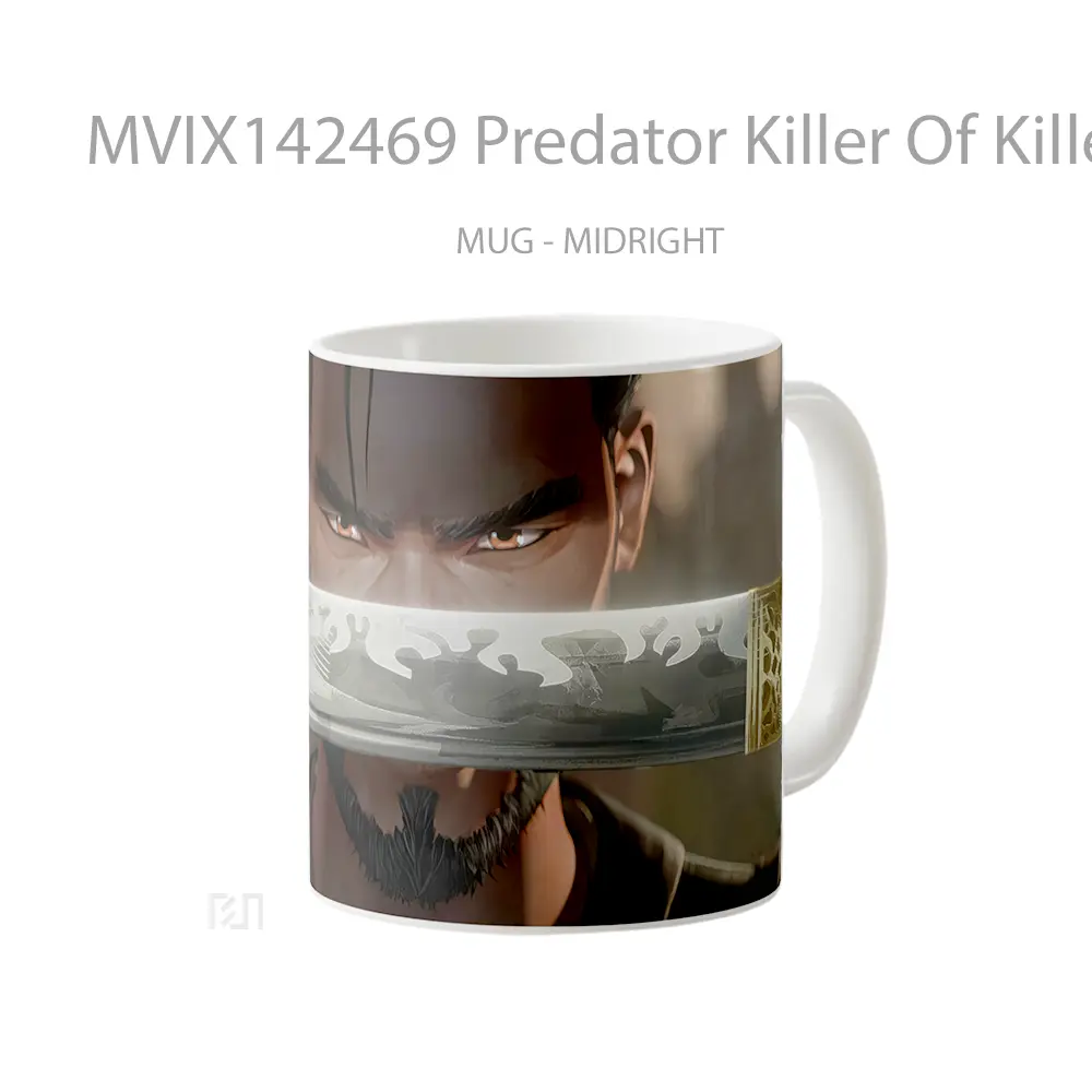 Mug Predator Killer Of Killers Samurai Katana Gelas Keramik Unik - All-side / Desain
