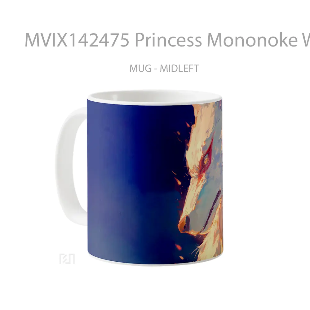 Mug Princess Mononoke Wo Gelas Keramik Unik - All-side / Desain