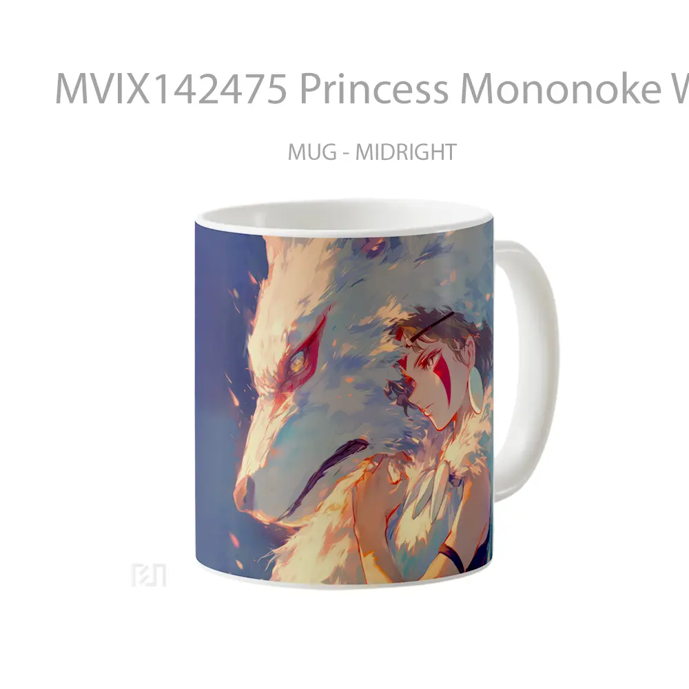 Mug Princess Mononoke Wo Gelas Keramik Unik - All-side / Desain