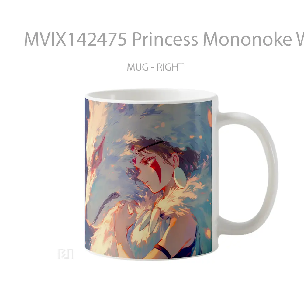Mug Princess Mononoke Wo Gelas Keramik Unik - All-side / Desain