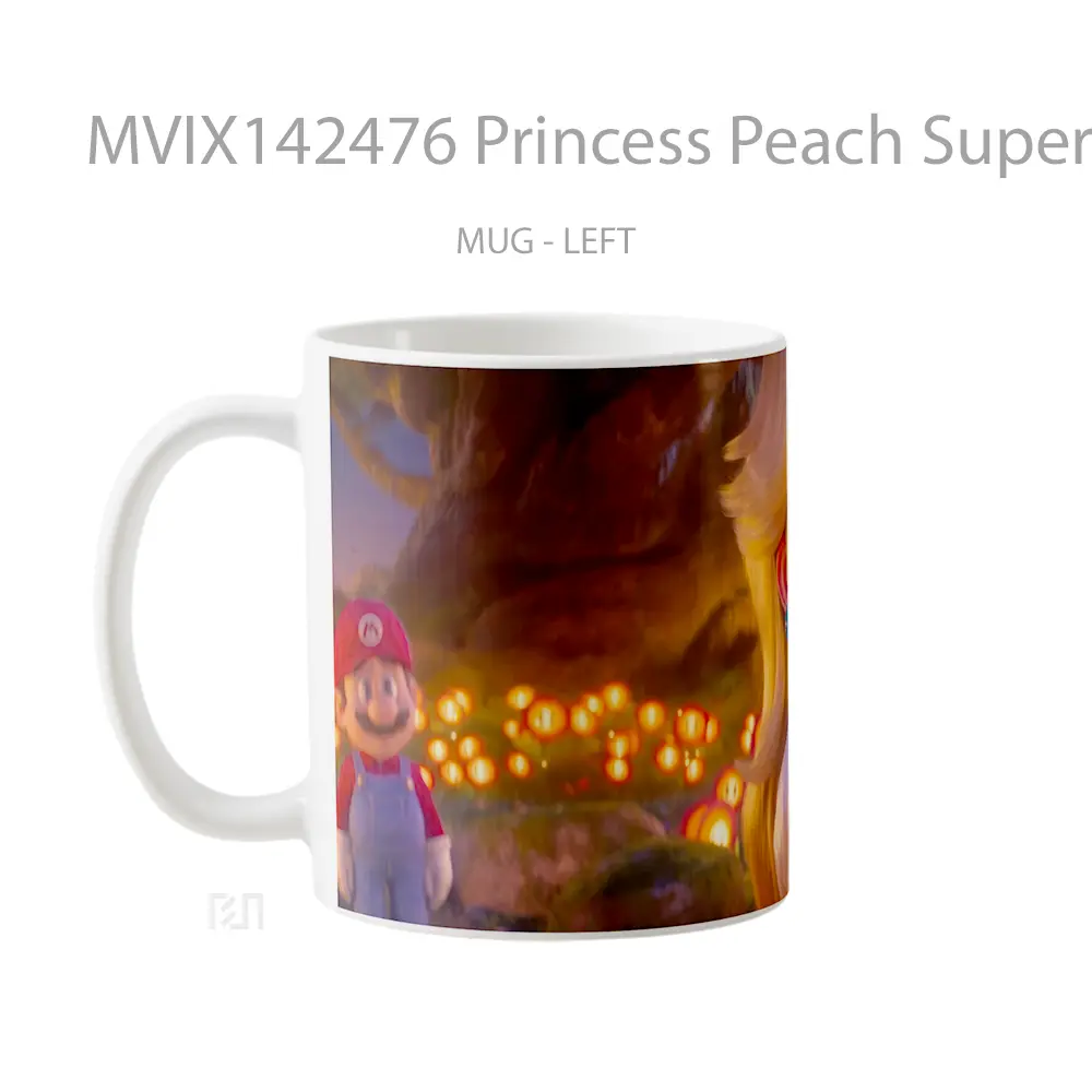 Mug Princess Peach Super Mario Bros Movie Gelas Keramik Unik - All-side / Desain