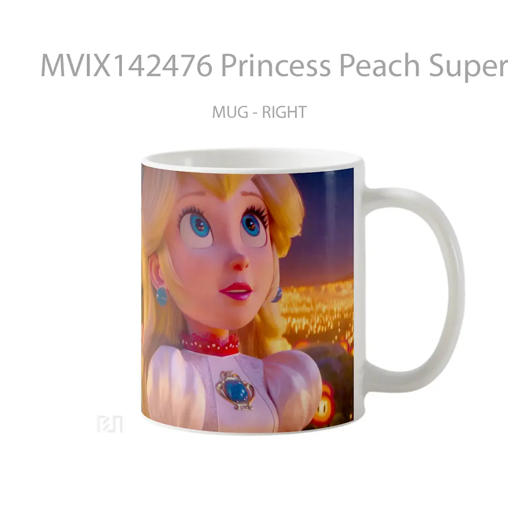 Mug Princess Peach Super Mario Bros Movie Gelas Keramik Unik - All-side / Desain